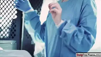 Sexy nurse fucked inside an ambulance