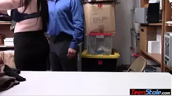 Curvy busty teen thief punish fucked by a LP officer