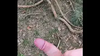 jerking off in forest