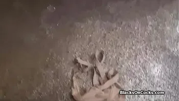 Banging curly ebony on close up POV video