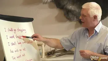 Teens threesome sex with horny old teacher