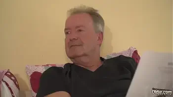 Big cock grandpa fucks tiny pussy teen girlfriend open mouth cumshot