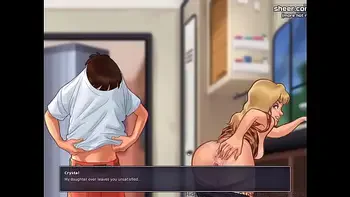 Three horny and thirsty for sex teens got a big cock inside their petite and young pussy l My sexiest gameplay moments l Summertime Saga[v0185] l Part 27