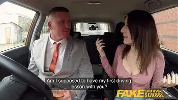 Fake Driving Huge facial for sexy spanish eyes