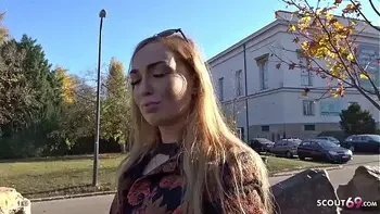 GERMAN SCOUT - Fashion Teen Model Liza Talk to Anal for Cash