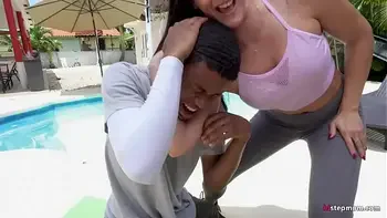 Angry MILF Sheena Ryder Teaches Step Son To Behave Well by Fucking His Black Cock