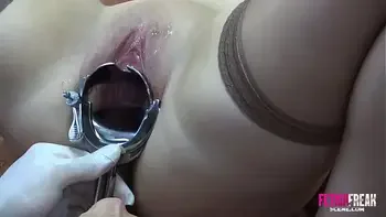 Fetish Freak Scene Cervix exam with a XXL sakura speculum