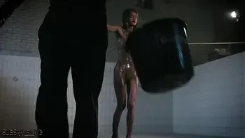 Humiliation for tied up teen hungry for cock