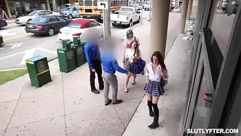 Black teen gal getting a hard dick down from the LP Officer as he slams her cootie from behind