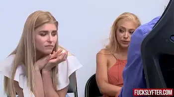 Honey Blossom, Nikki Peach In Strip Search on stepMom And stepDaughter