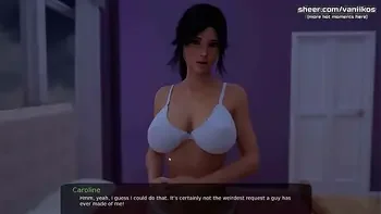 Rubbing stepsister's big butt with a big dick and getting some cum on her hot ass l My sexiest gameplay moments l Milfy City l Part #38