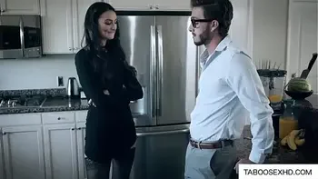 Sexy brunette sucking on the cock