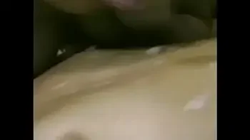 Two Indian bitches suck this huge dick and share cum