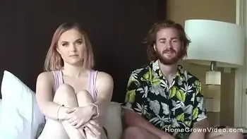 Real amateur couple couldnt wait to make a porno