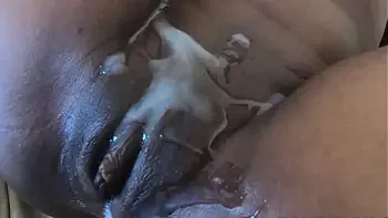 Cum on black pussy compilation