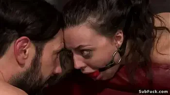 Husband anal bangs hot wife in bondage