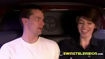 Naughty swinger wifes are fucking in a wild threesome in the shower.