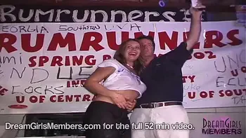 Girl Next Door Types Strip Naked In Spring Break Wet T Contest