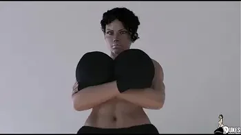 Big tit personal trainer face fucked by her wimpy client. (preview)