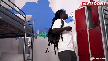 HORNY HOSTEL - #Freddy Gong #Eveline Dellai - Lucky Czech Teenager Anal Served By BBC At The Hotel