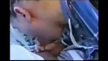 Blowjob in a moving car