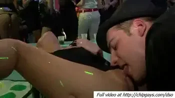 Orgy honey man on dance party