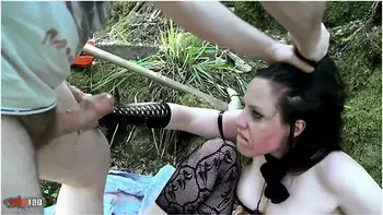 Sexual Slave Rough Hardcore Assfucking In The Woods - Angela Steel And Terry Kemaco