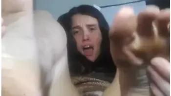 Camgirl Loves Her Big Feet Soles! She Touches Her Sexy Foot & Has So Much Pleasure She