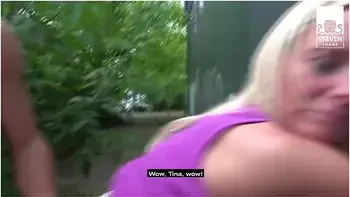 Hard Outdoor Threesome With Dirty Tina: Two Guys Share A Milfs Cunt! Stevenshamedating