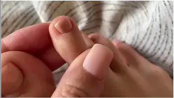 Toes With Beige Pedicure