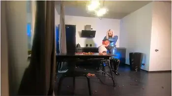 Strapon Lesbian And Latex Rubber Home Fun