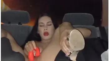 Rosemary Gene Uses A Vibrator On Her Tight Wet Pussy In Her Car