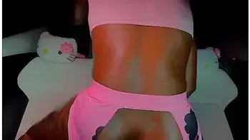 Nasty Girl Fucks Her Tight Creamy Pussy In Her Car At A Parking Lot