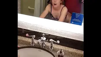Fucking Tiny Petite Young Freshman I met at Town Club in Hotel Bathroom