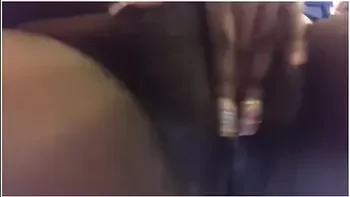 Donna Hart - Ebony Playing With Her Fat Pussy In Candy Cane Lingerie