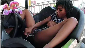 At The Carnival Playing With My Creamy Pussy On The Bumper Carts