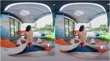 Hot Day By The Pool With Black Skinny Neighbor Alexis Tae