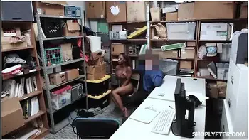 Sarah Banks is deepthroating during a short break at work, and enjoying as much as her partner