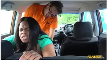 Ebony With Huge Ass And Huge Tits Fucked In A Car