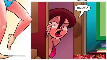 Spying behind the door - The Naughty Home Tittle 8