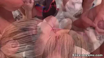 Bukkake on the beach 42 Cumshots