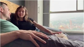 Cute Latina Invites White Guy Into Her Apartment