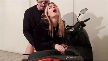 I Fuck A Teen 18+ On The Xmax In The Garage, While My Wife Is In The House. Dirty Dialogues