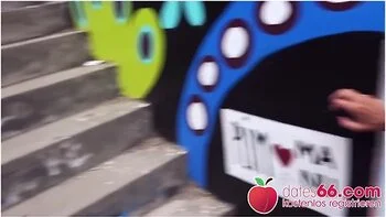 Silicon-tits Milf Fucks Stranger On Stairs (public) - Sophie Logan