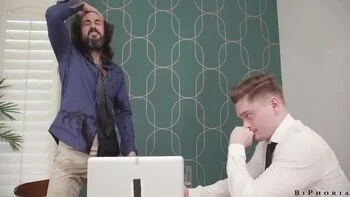 Bi Threesome Blowjob: Mason Lear, Jay Tee & Angelina Moon in Lingerie Riding and Sucking