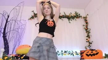 Blonde Petite Babe Kat Dances and Strips in Mini Comp - Big Ass, Small Tits, Panty Show