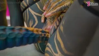 Tattooed Alt Girls Trinity Eclectic & Anuskatzz Lesbian Anal Fuck with Dildo and Spit Tongue