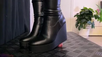 TamyStarly Dominates with Steve Madden Boots Cock & Ball Trample Fetish