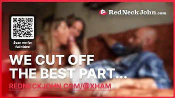 Redneck John Fucks Twins Hardcore - BDSM Threesome with Deep Throat Blowjob