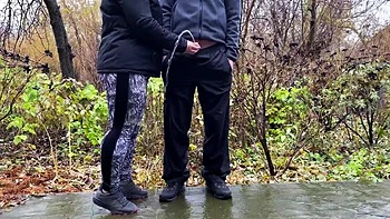 My Stepmom Takes Control of My Dick Outdoors